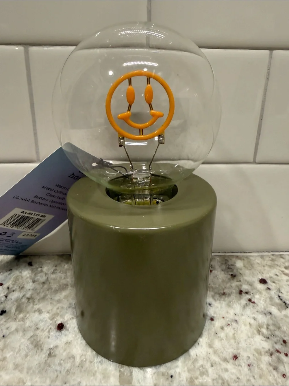 Smiley Face LED Mood Lamp w/Multi Color Light -NWT